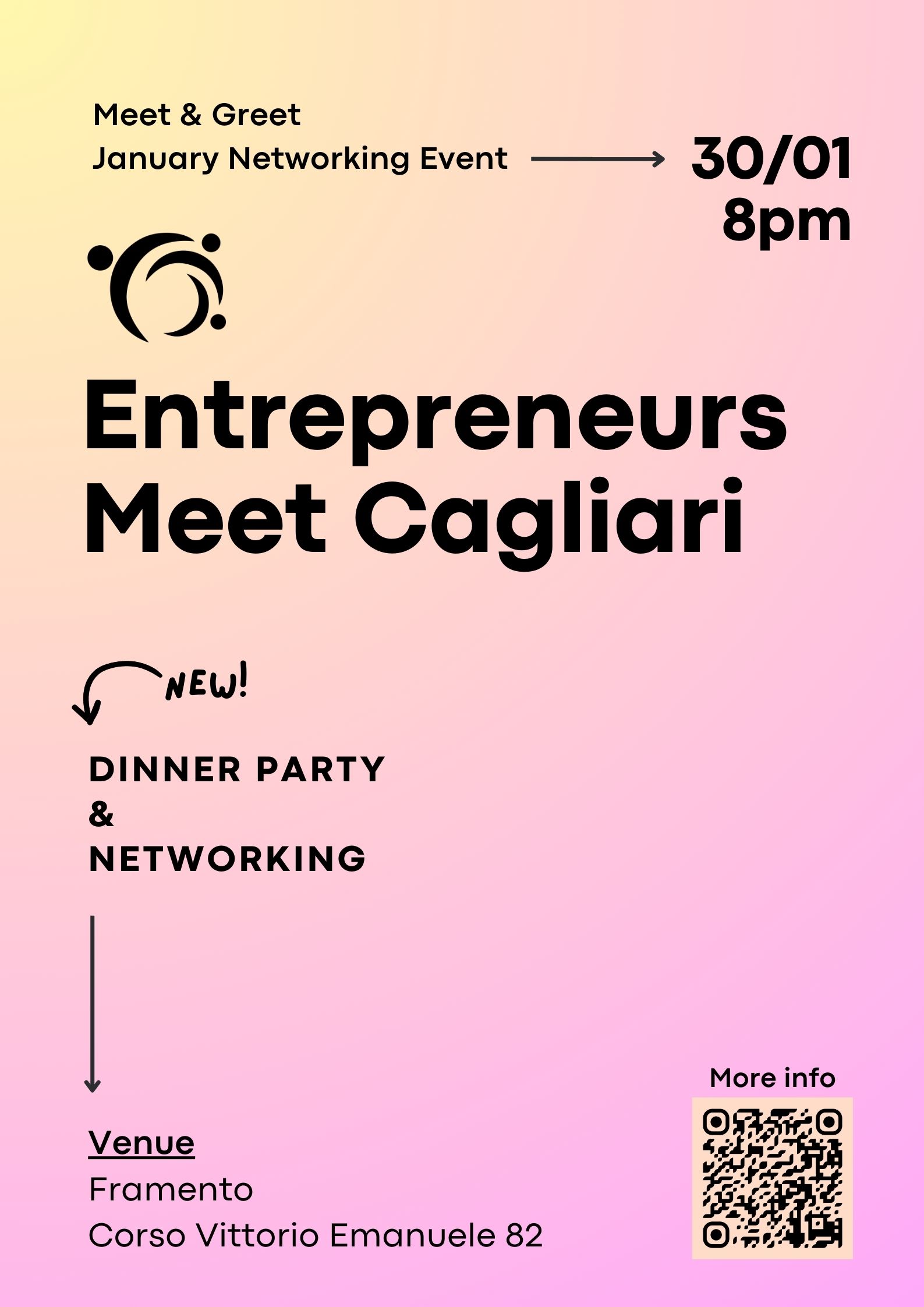 Entrepreneurs Meet Cagliari Presents: Welcome back! Dinner Party and Speed Networking
